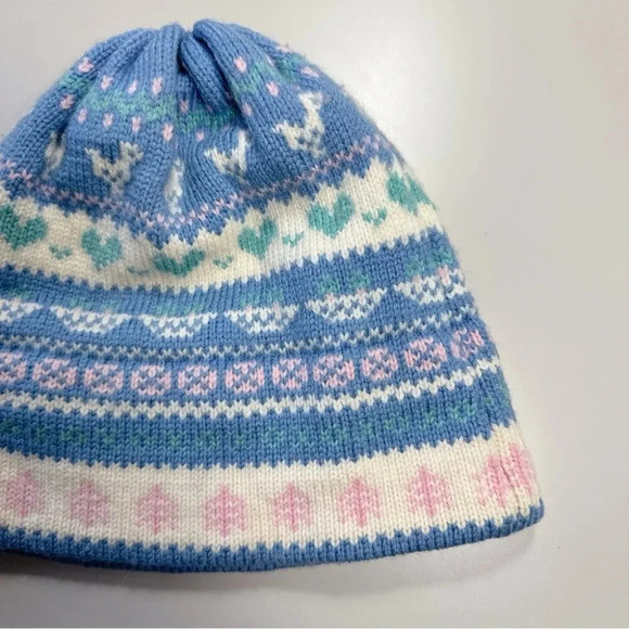 Stowe Woolens Womens Pure Wool Heart Cute Winter Beanie - Picture 3 of 10